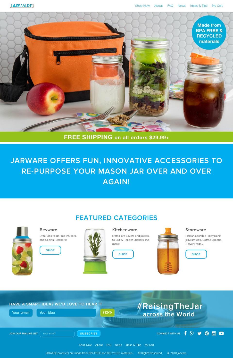 jarware.com shopify website screenshot