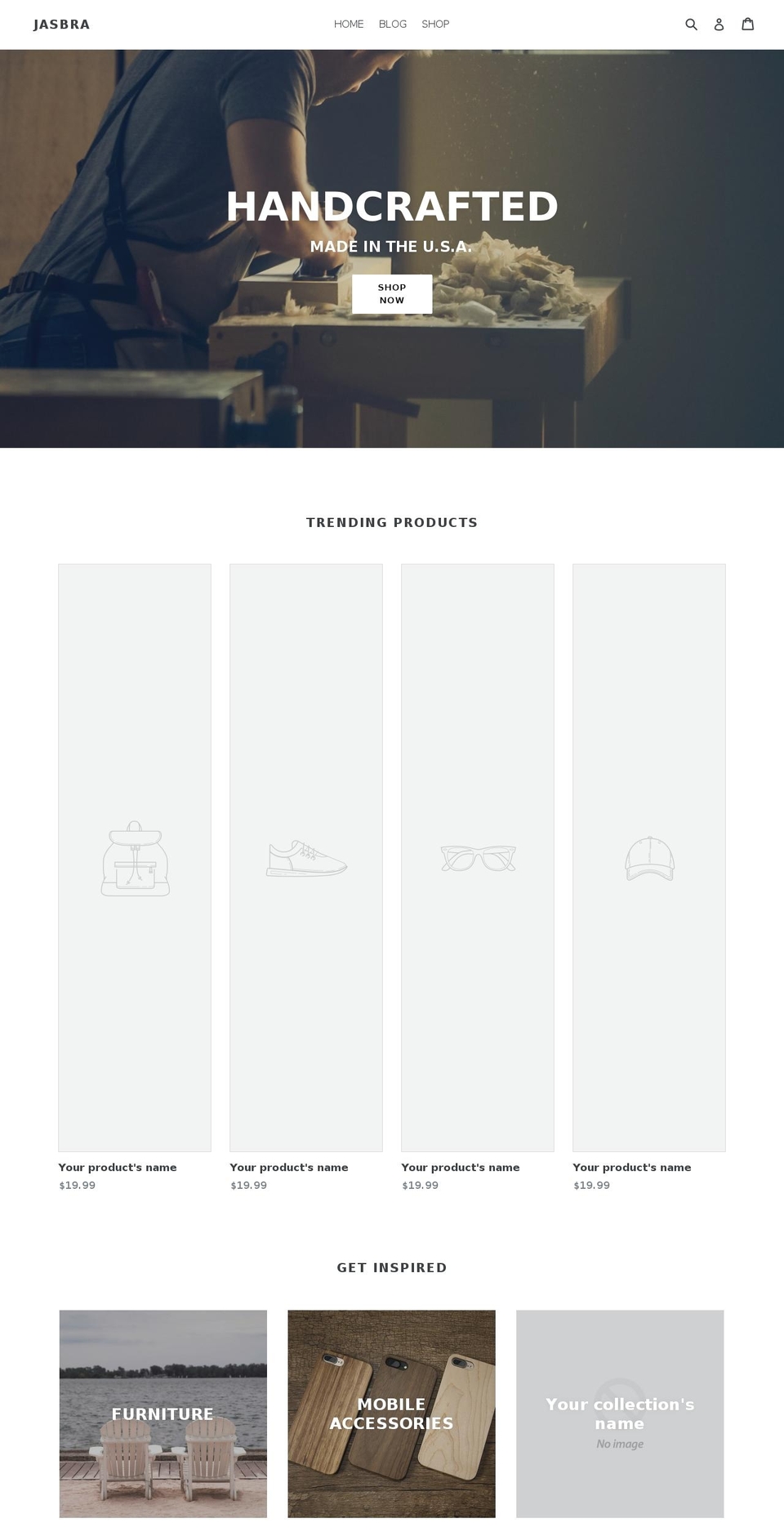 jasbra.com shopify website screenshot