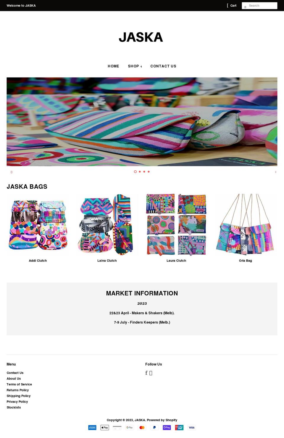 jaska.com.au shopify website screenshot