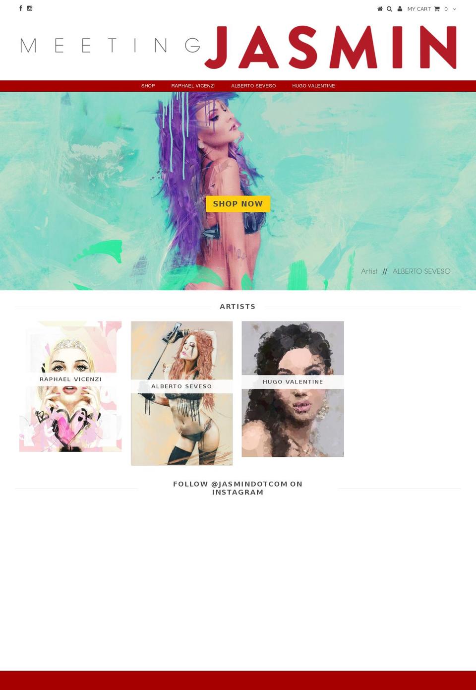 jasminart.com shopify website screenshot