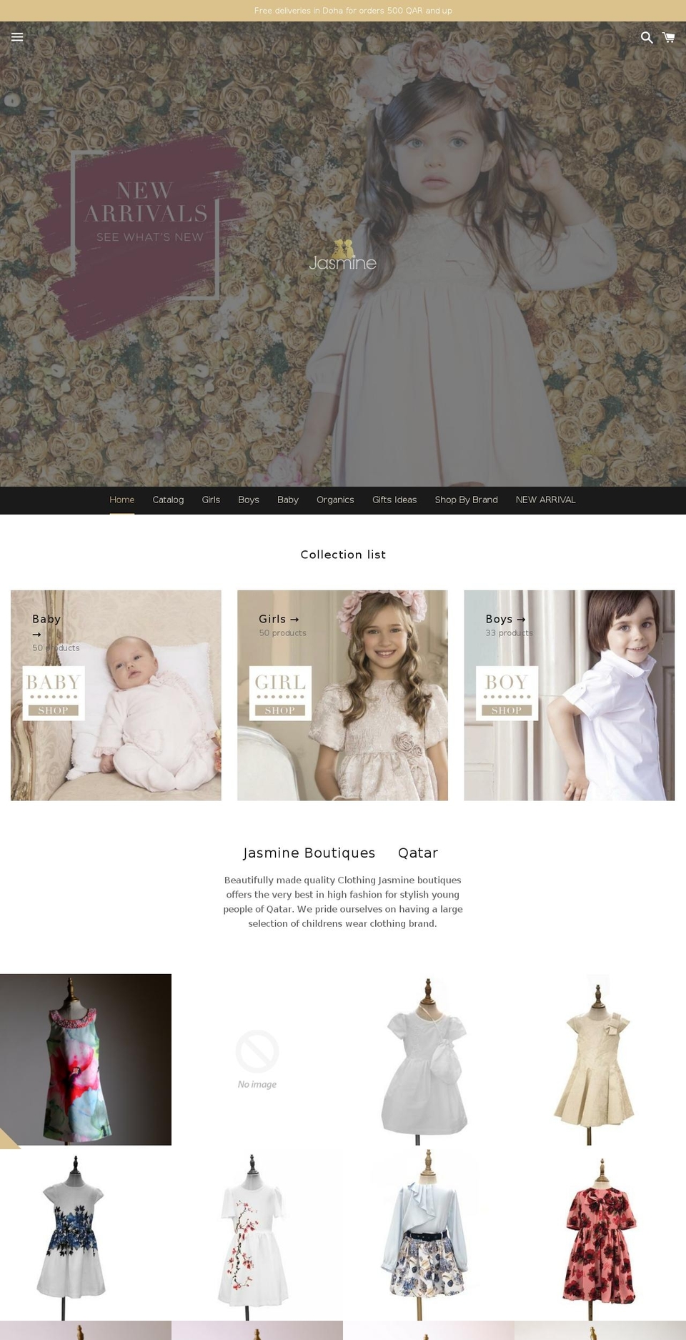 jasmineboutiques.com — Shopify storefront screenshot