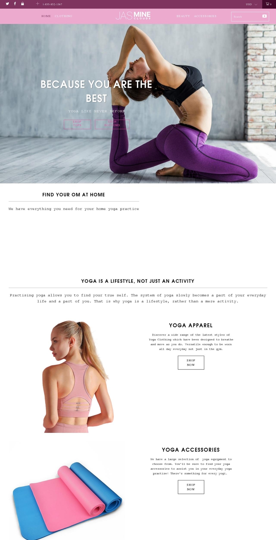 jasminecloudnine.com shopify website screenshot