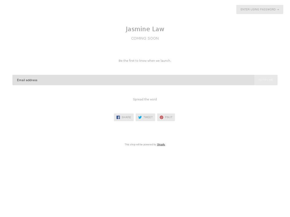jasminelaw.com shopify website screenshot