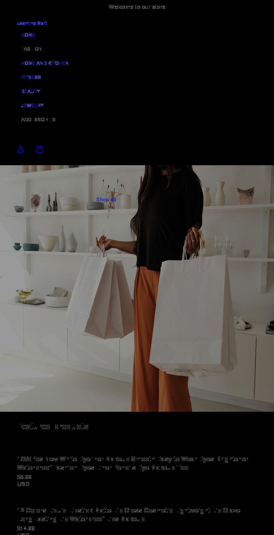 jasminemart.com shopify website screenshot