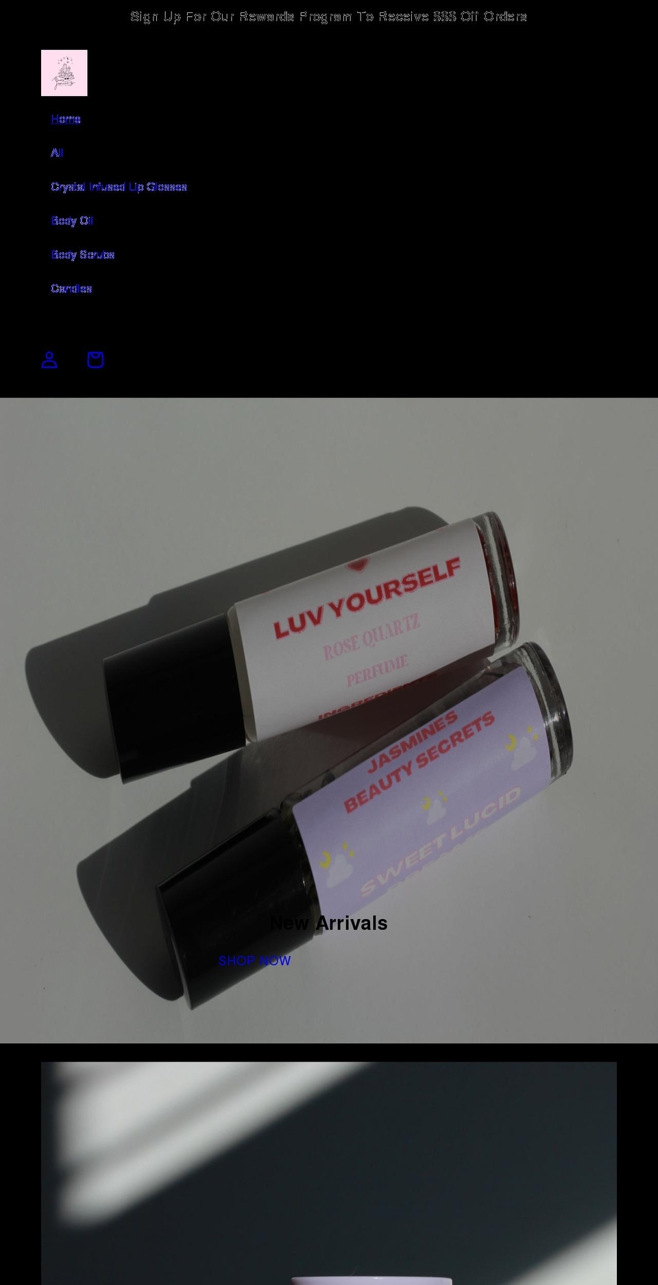 jasminesbeautysecrets.com shopify website screenshot