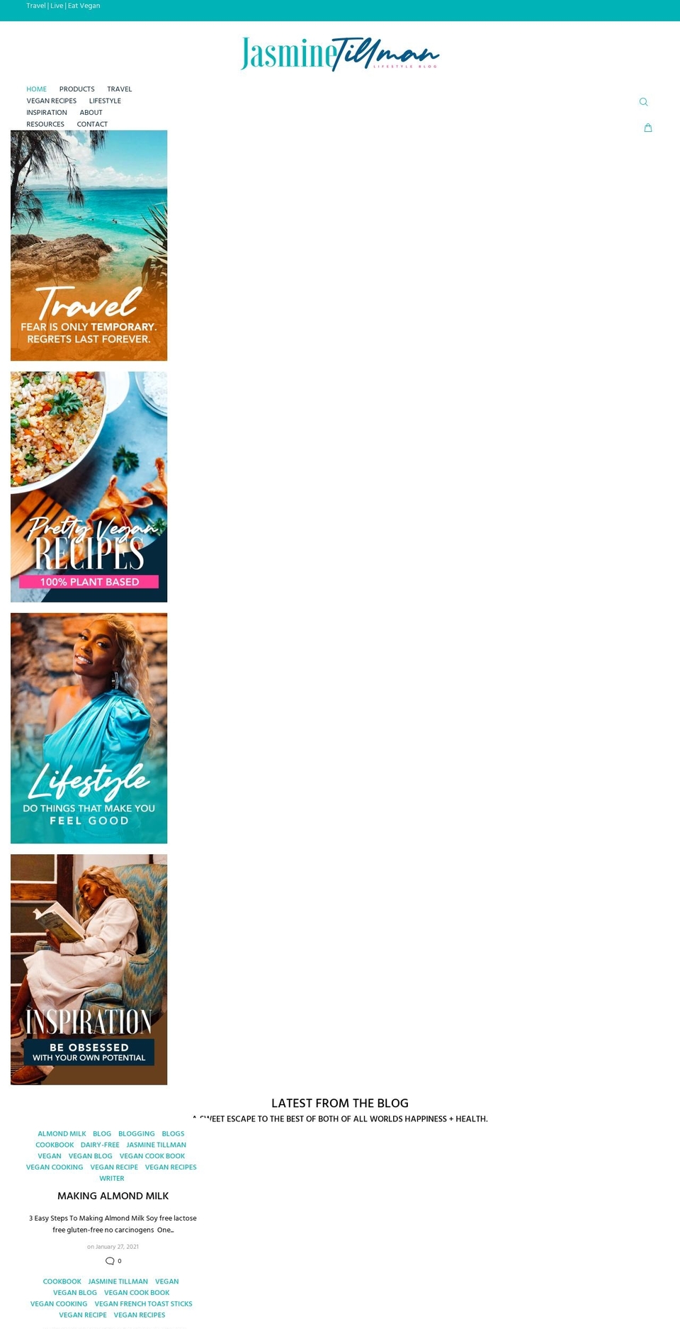 jasminetillman.com shopify website screenshot
