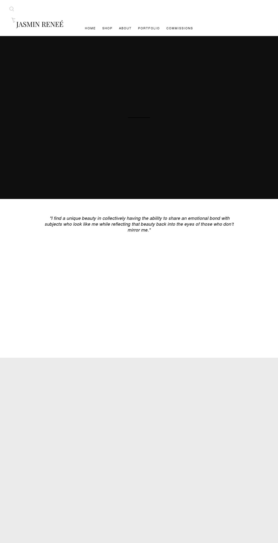jasminreneeart.com shopify website screenshot