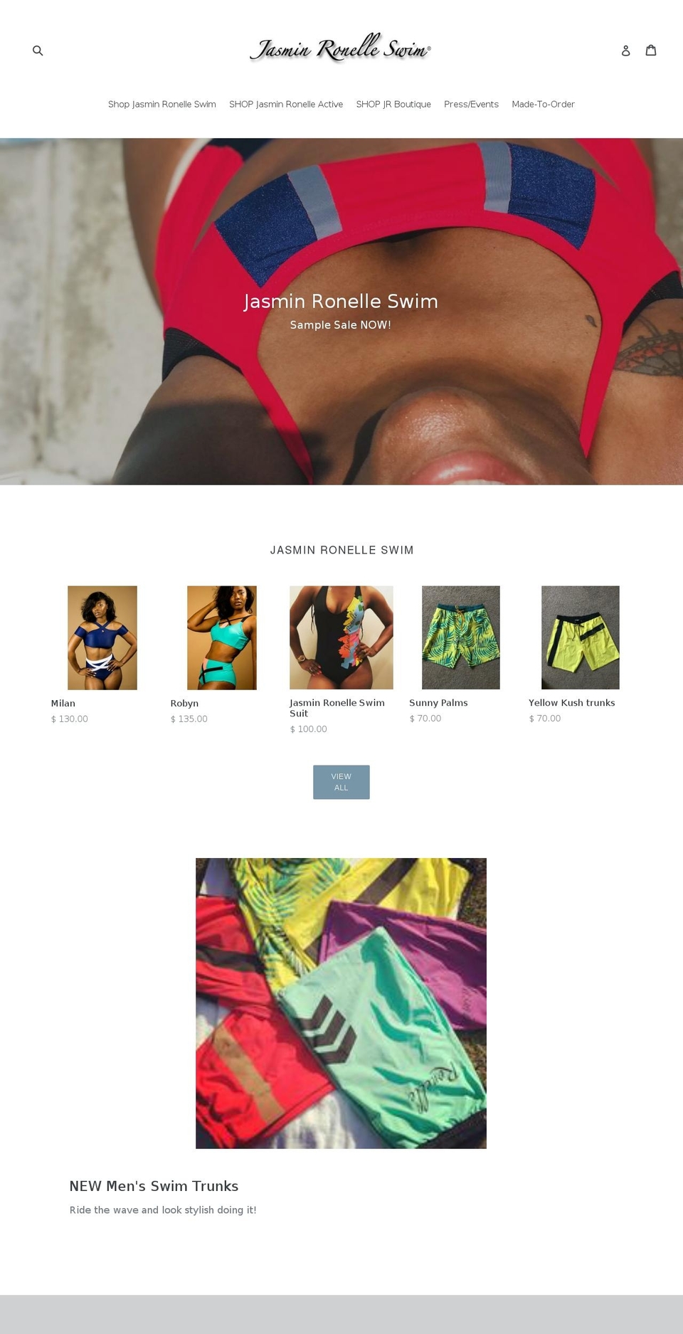 jasminronelle.com shopify website screenshot