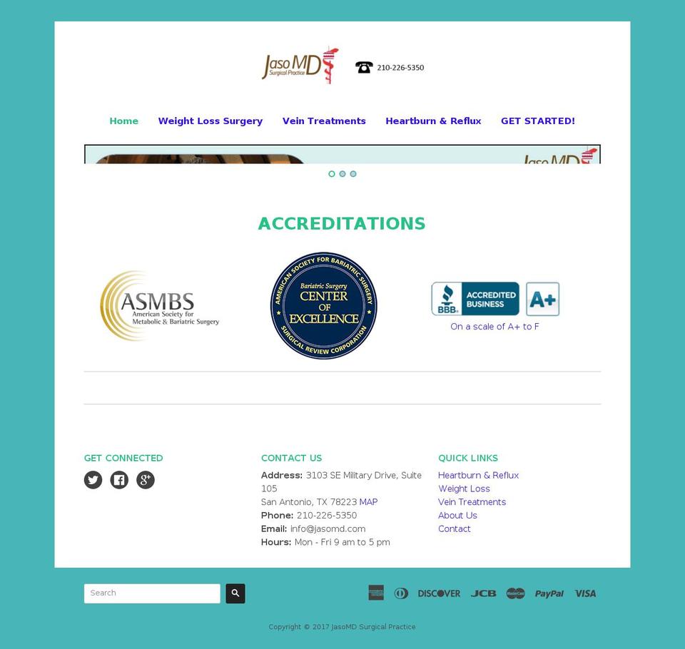 jasomd.com shopify website screenshot