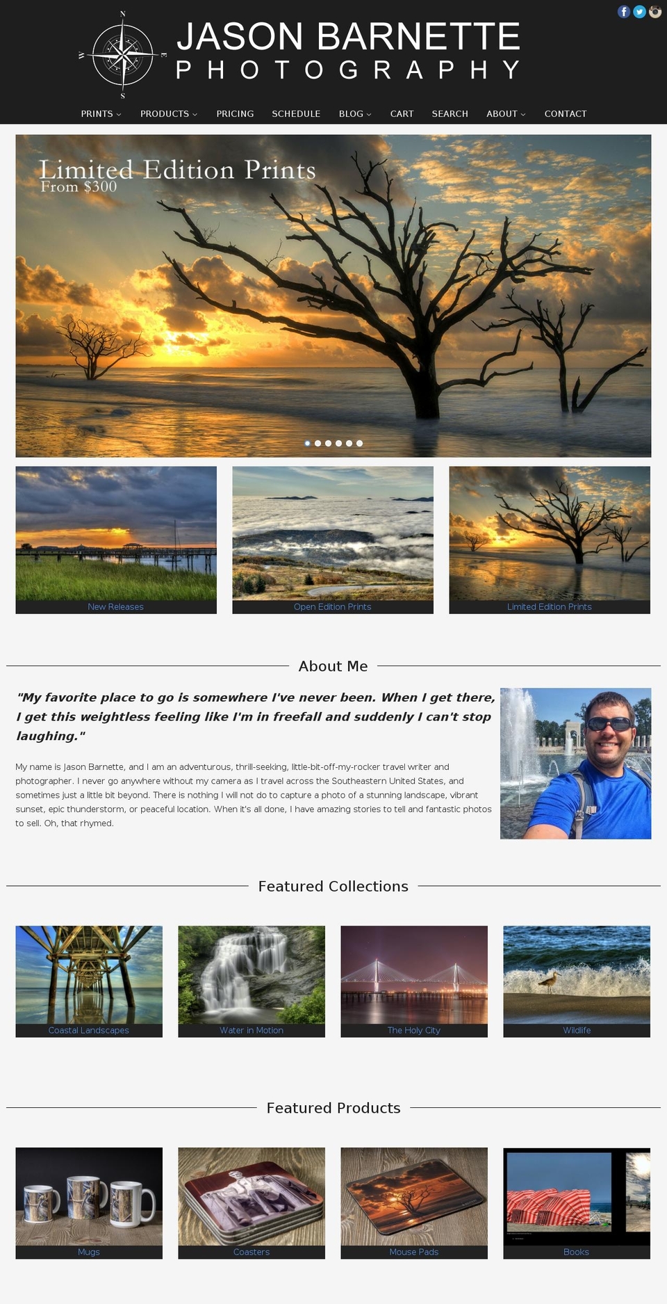 jasonbarnettephotography.com shopify website screenshot