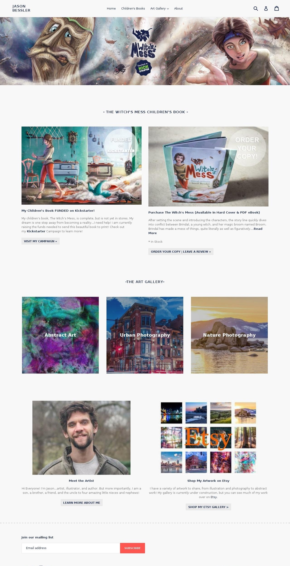 jasonbessler.com shopify website screenshot