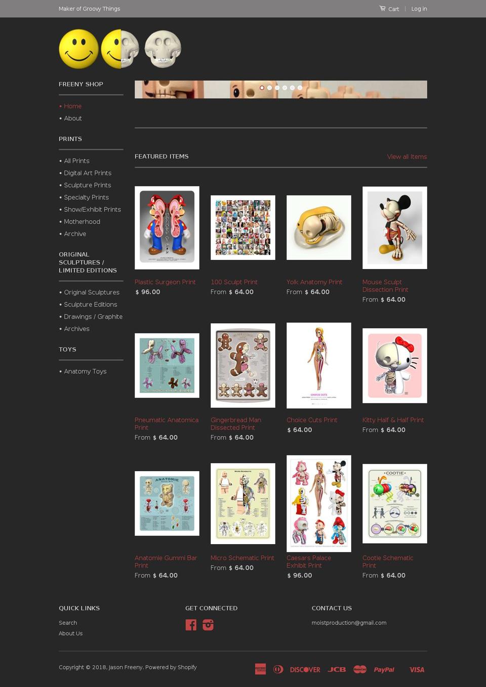jasonfreeny.com shopify website screenshot