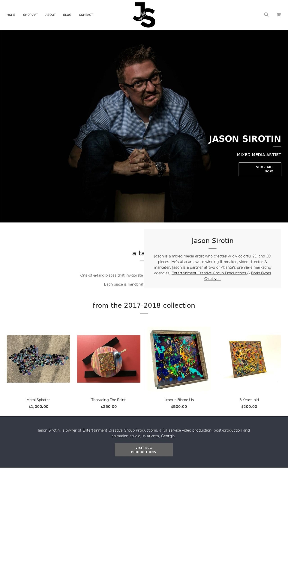 jasonsirotin.com — Shopify storefront screenshot