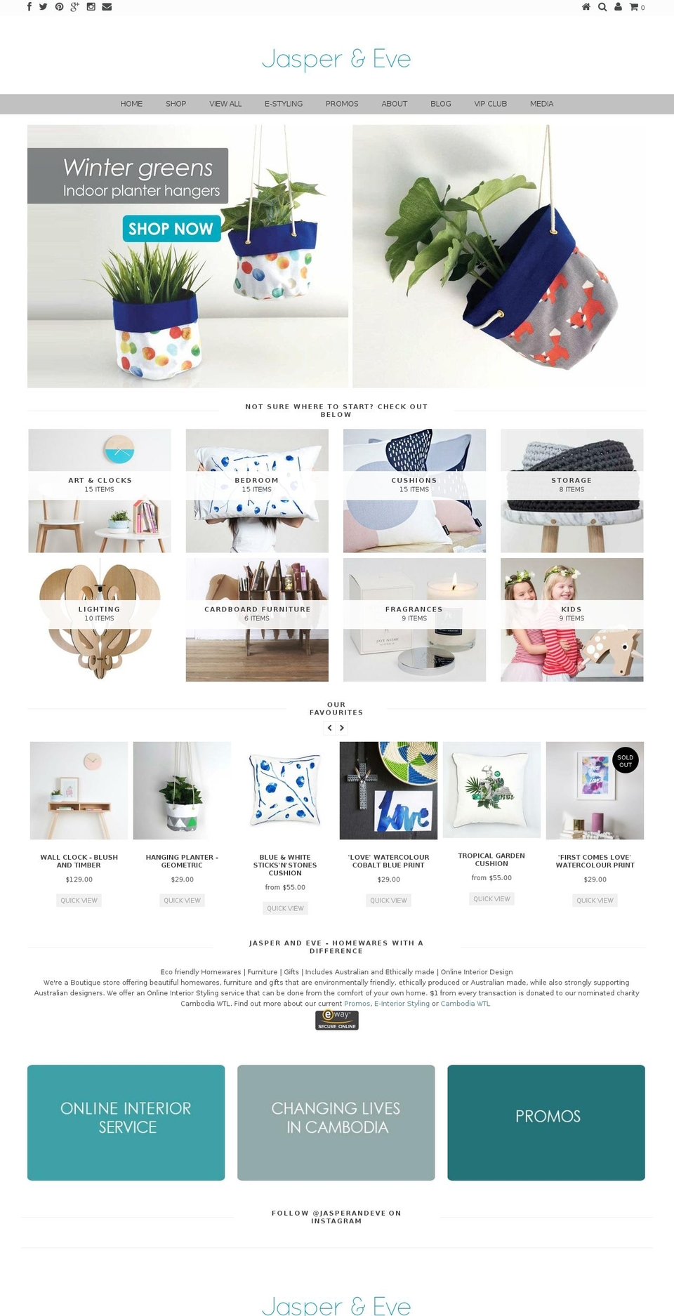 jasperandeve.com.au shopify website screenshot
