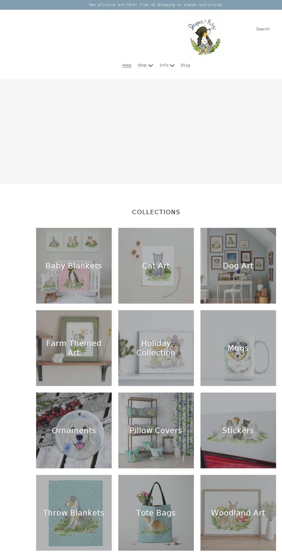 jasperandrubyart.com shopify website screenshot
