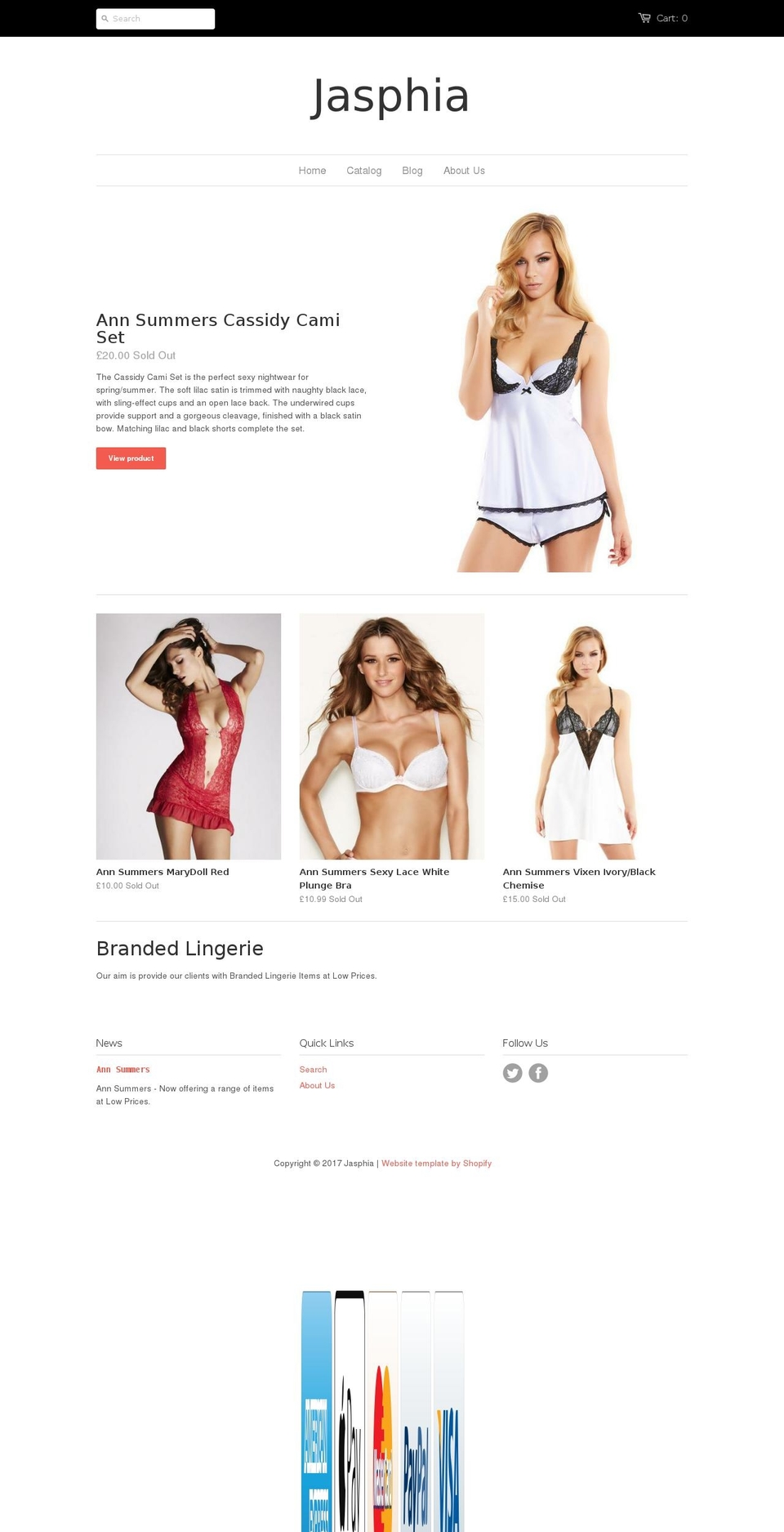 jasphia.com shopify website screenshot