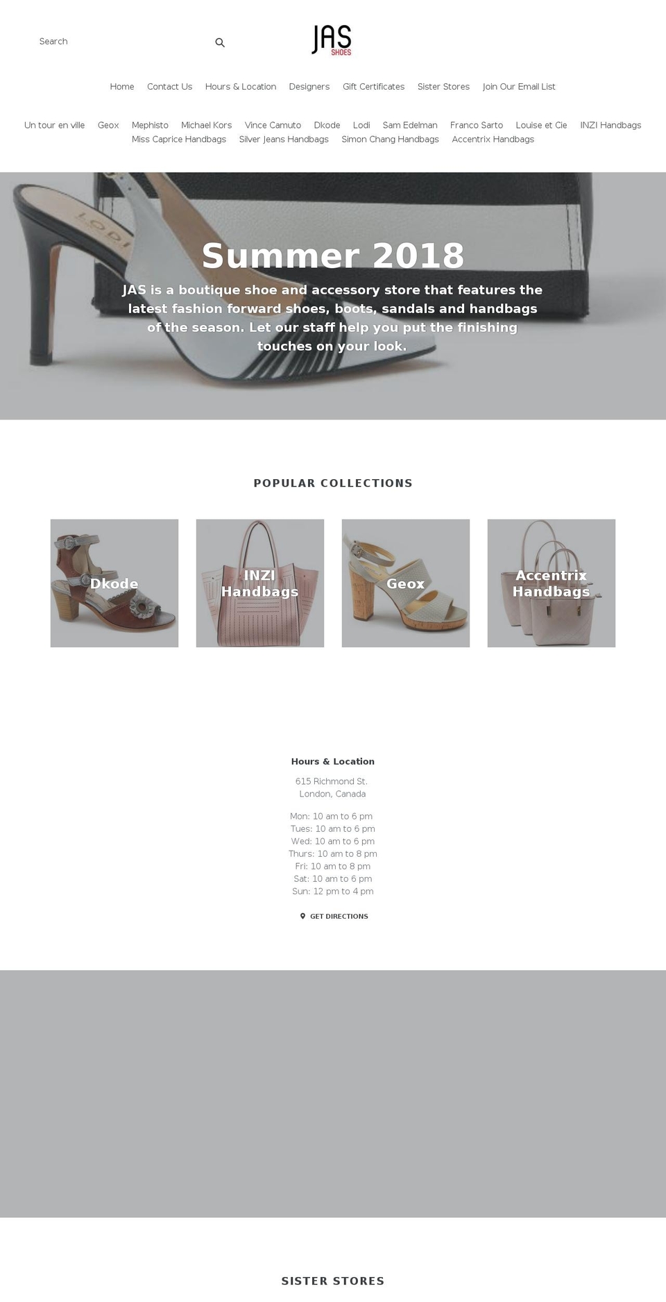 jasshoes.ca shopify website screenshot