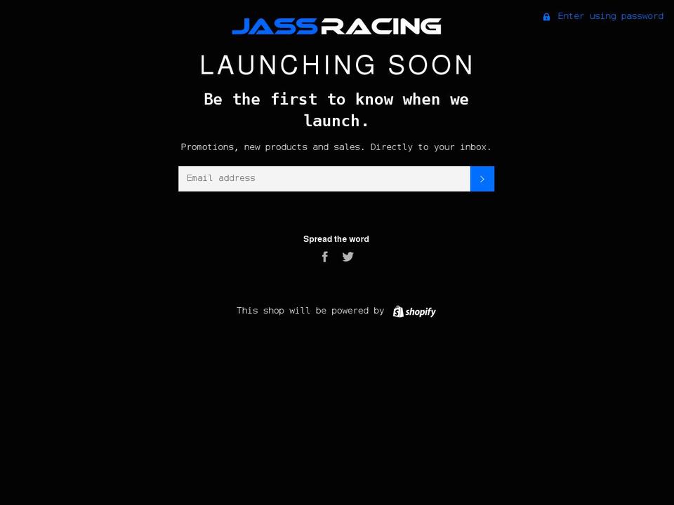 jassracing.com shopify website screenshot