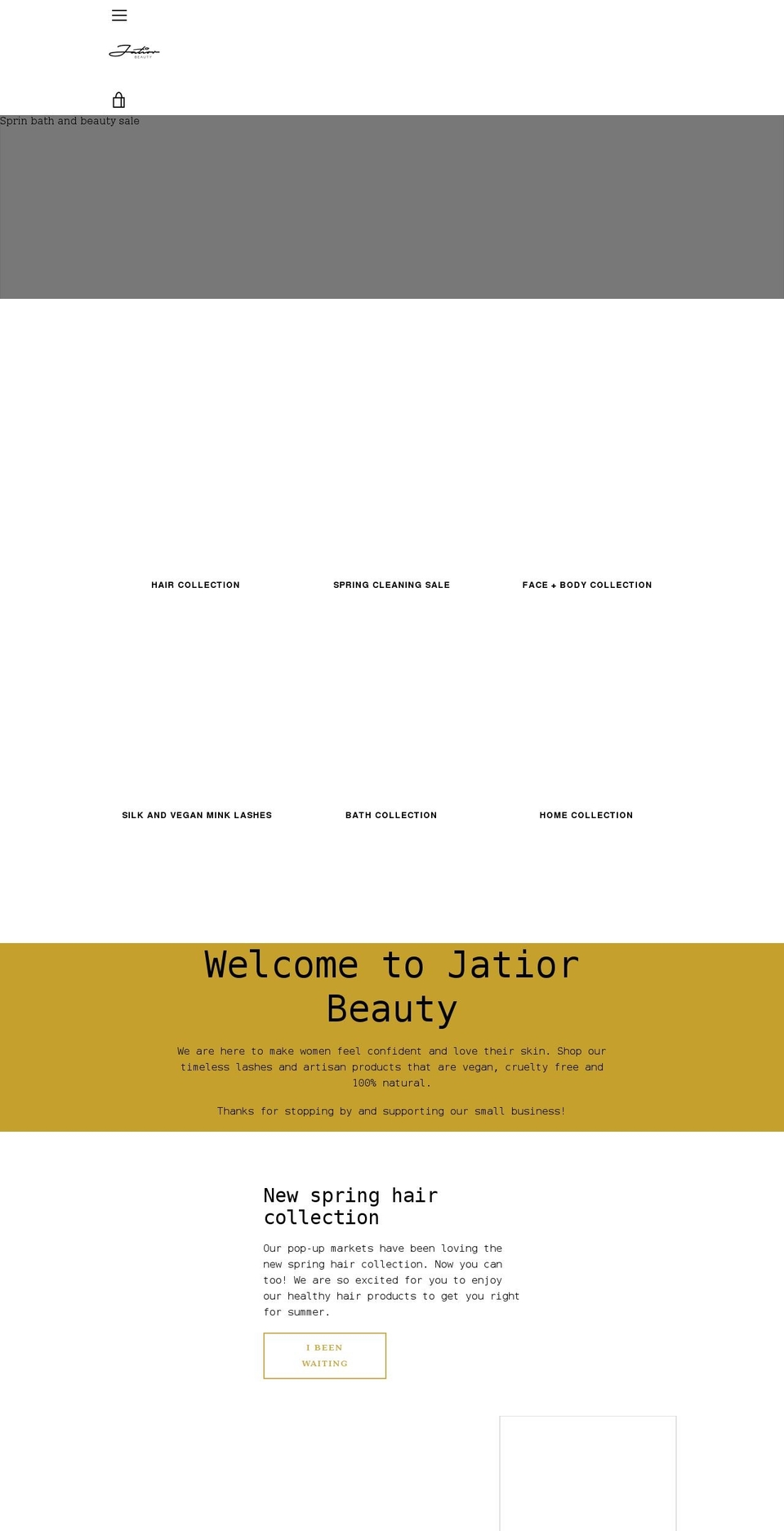 jatiorbeauty.com shopify website screenshot