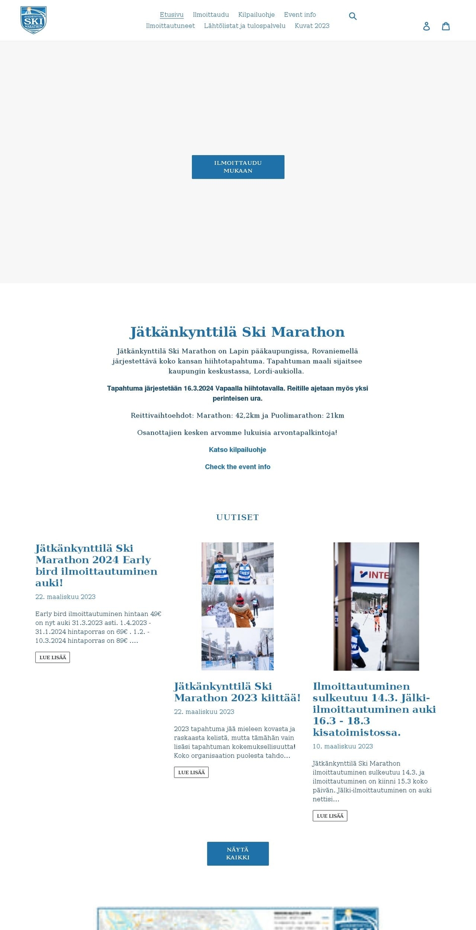 jatkankynttilaskimarathon.fi shopify website screenshot