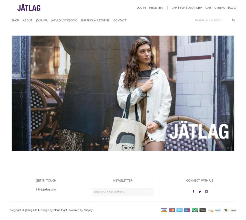 jatlag.com shopify website screenshot