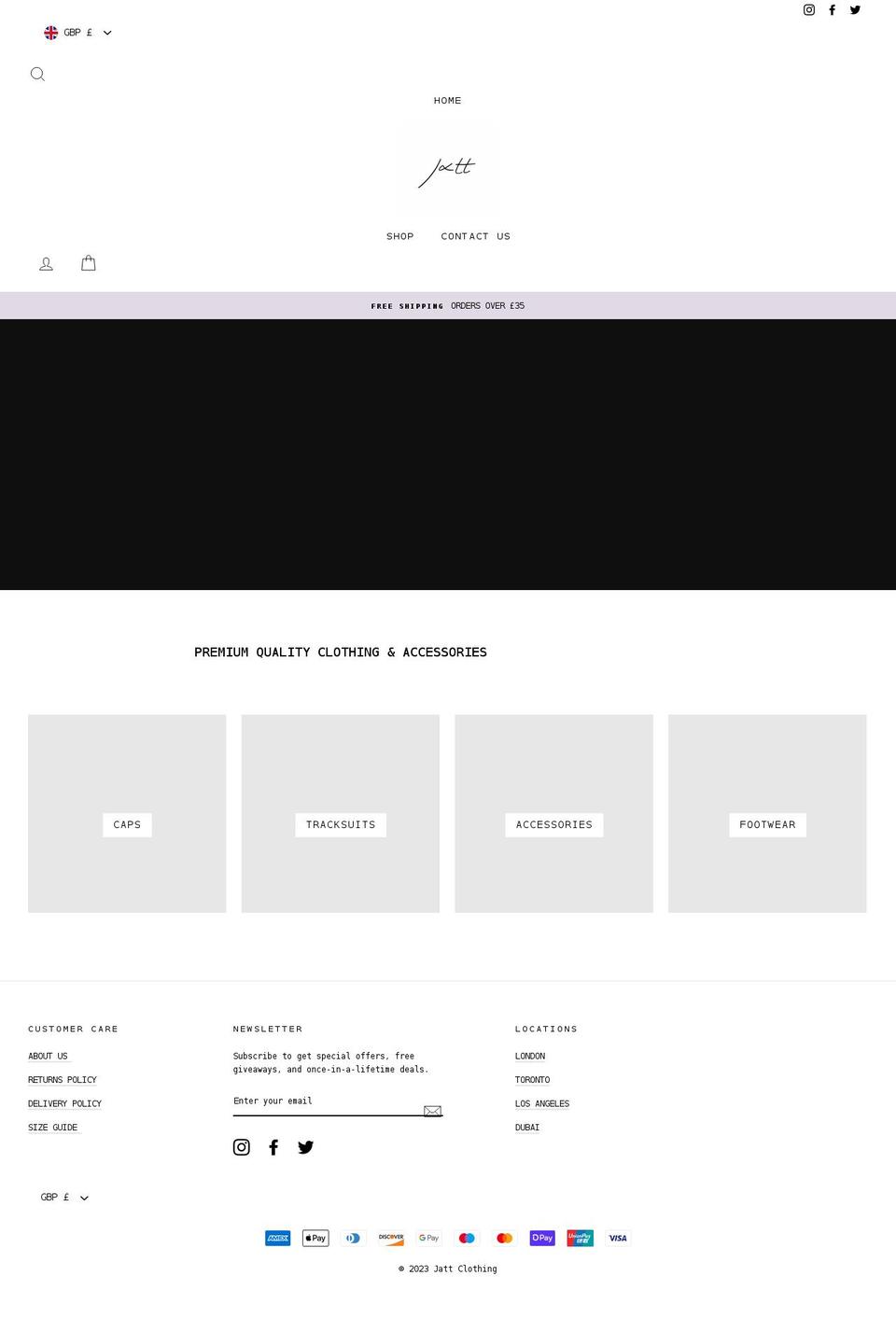 jattclothing.com shopify website screenshot