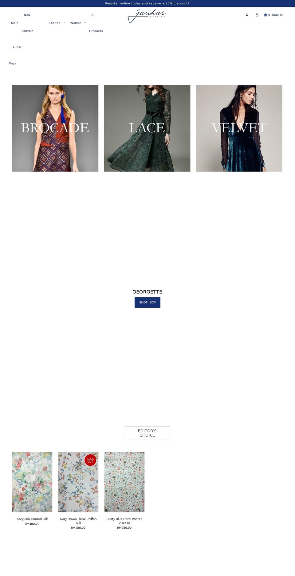 Copy of Icon Shopify theme site example jauharfabrics.com