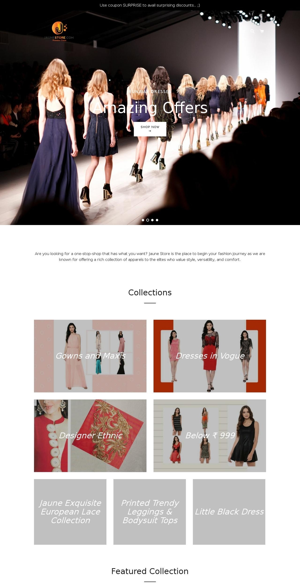 jaunestore.com shopify website screenshot