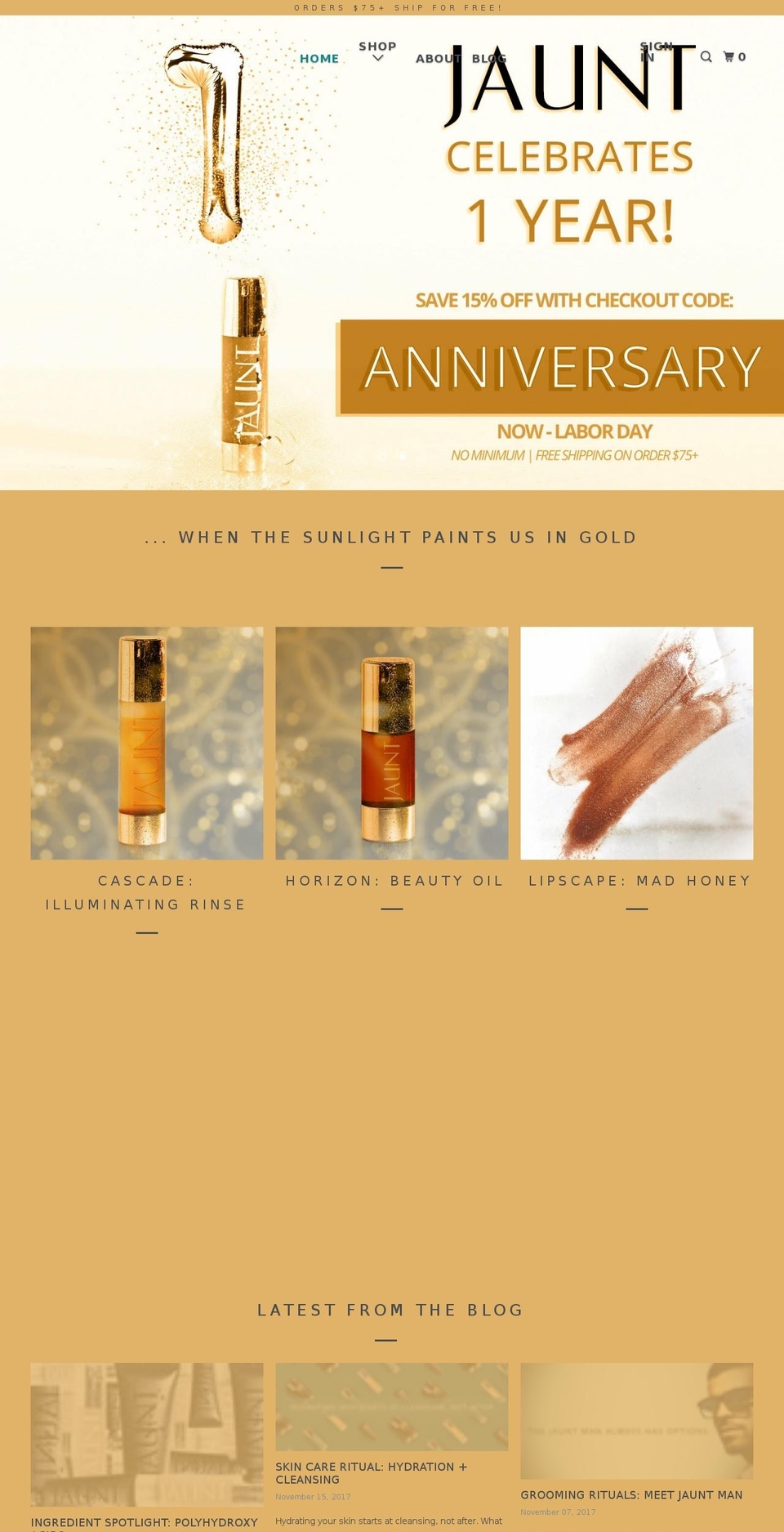 jauntandco.com — Shopify storefront screenshot