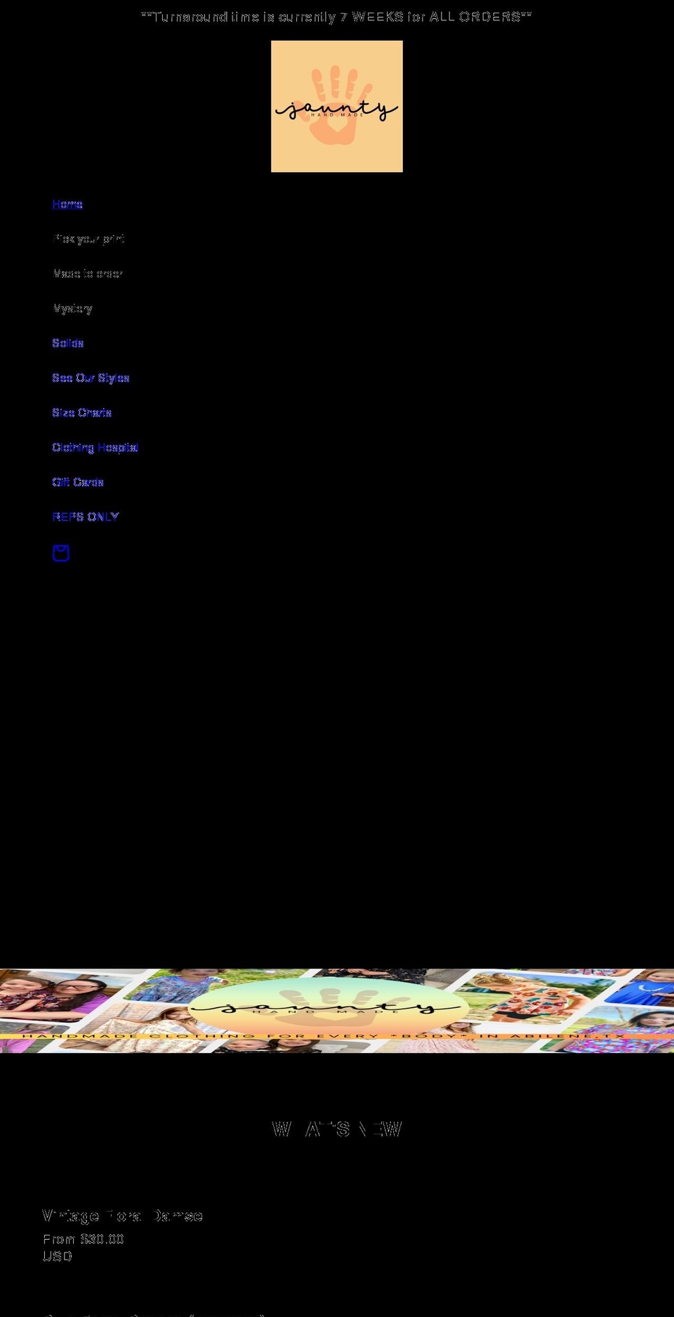 jauntybabywear.com shopify website screenshot