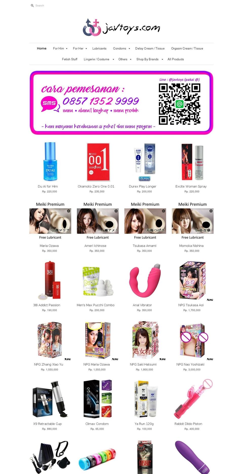 jav-toys.com shopify website screenshot