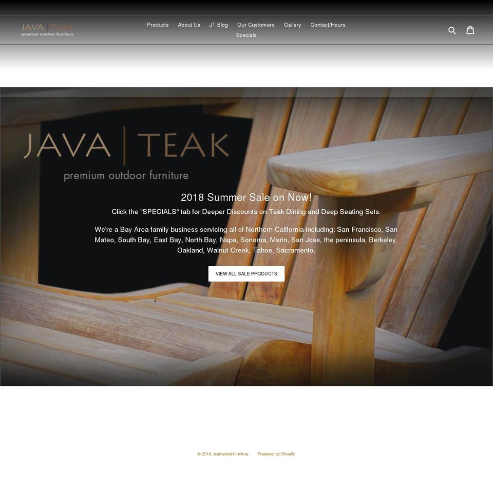 Java Teak Furniture Shopify theme site example java-teak.com