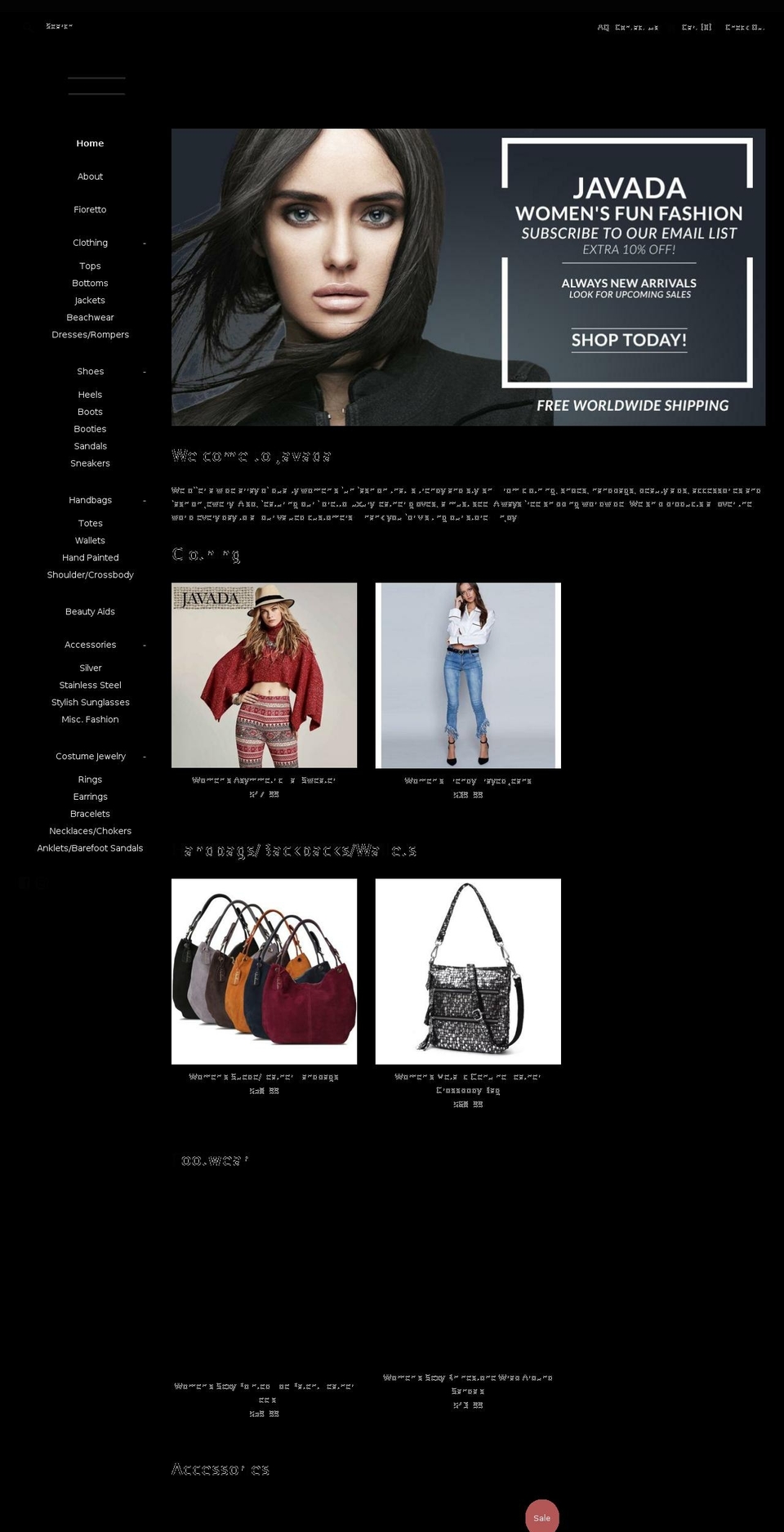 javadastore.com — Shopify storefront screenshot