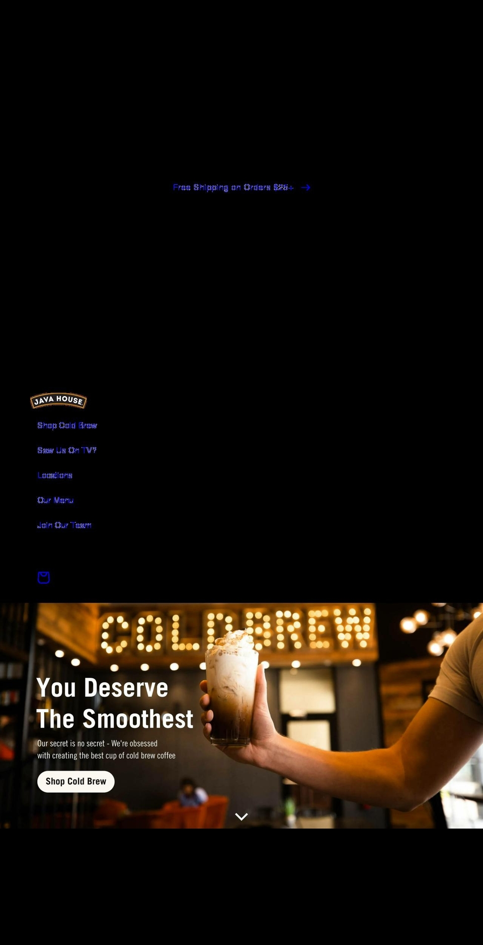 javahouse.com shopify website screenshot
