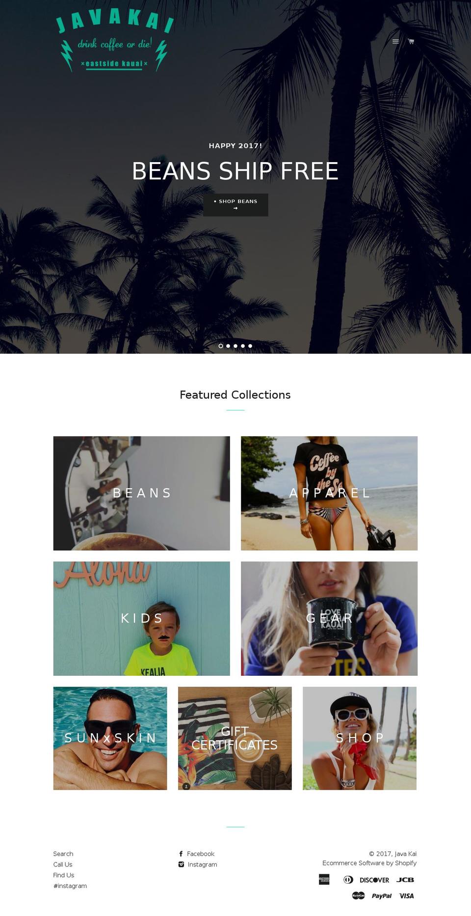 javakai.com shopify website screenshot