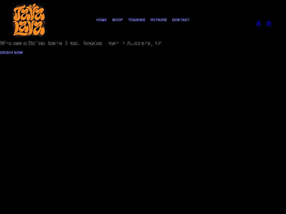 javalava.co.nz shopify website screenshot
