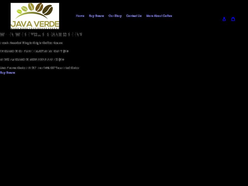 javaverde.com shopify website screenshot