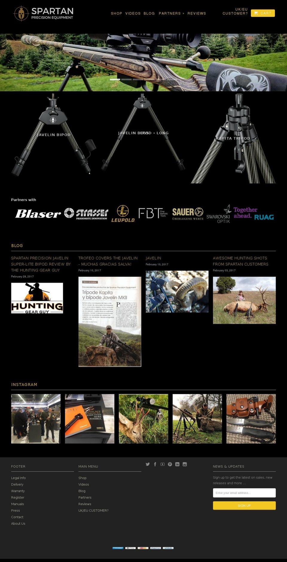javelinbipods.com shopify website screenshot