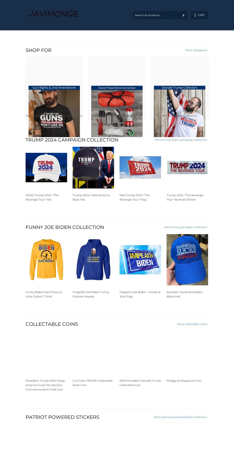 javimonge.com shopify website screenshot