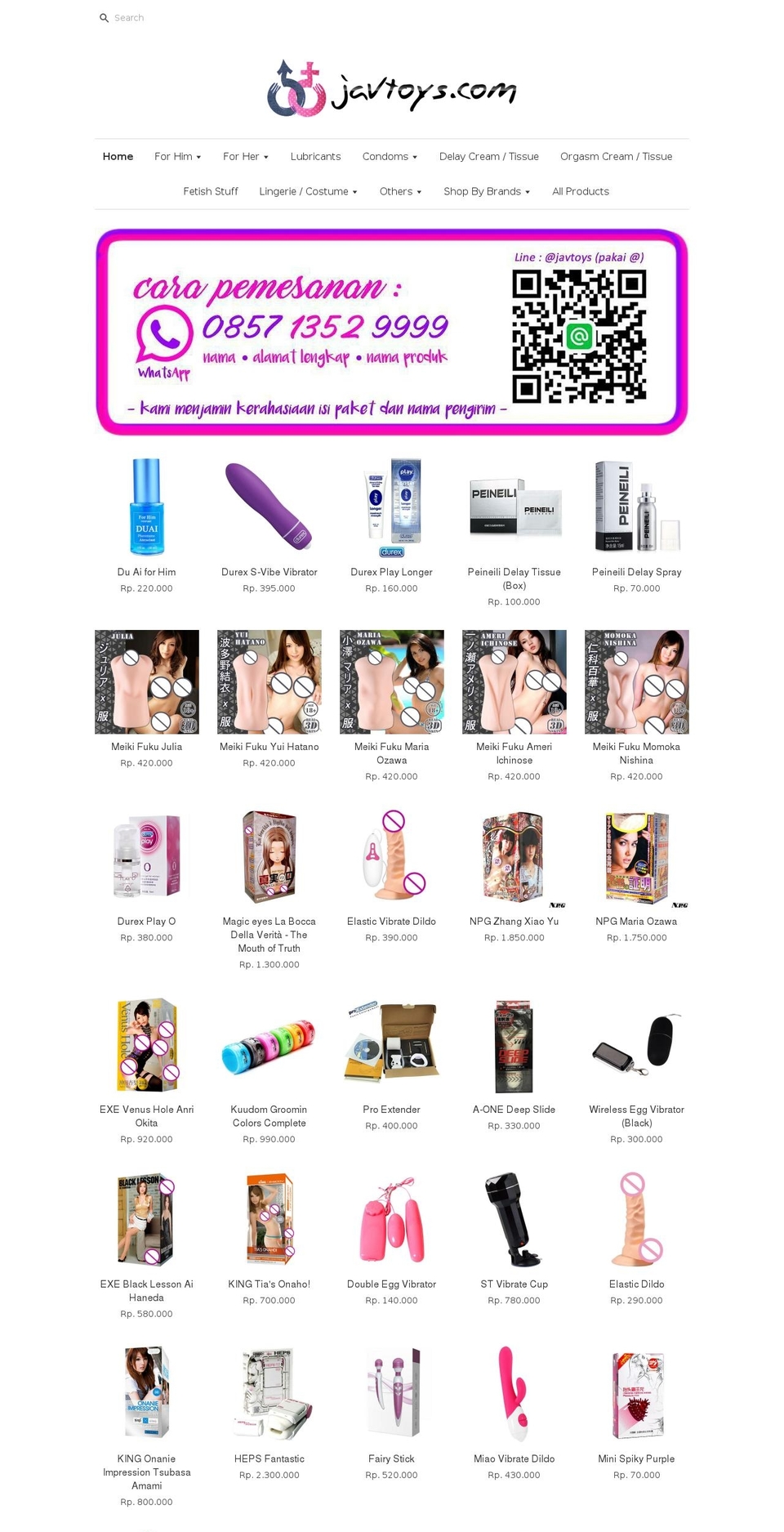 javtoy.com — Shopify storefront screenshot