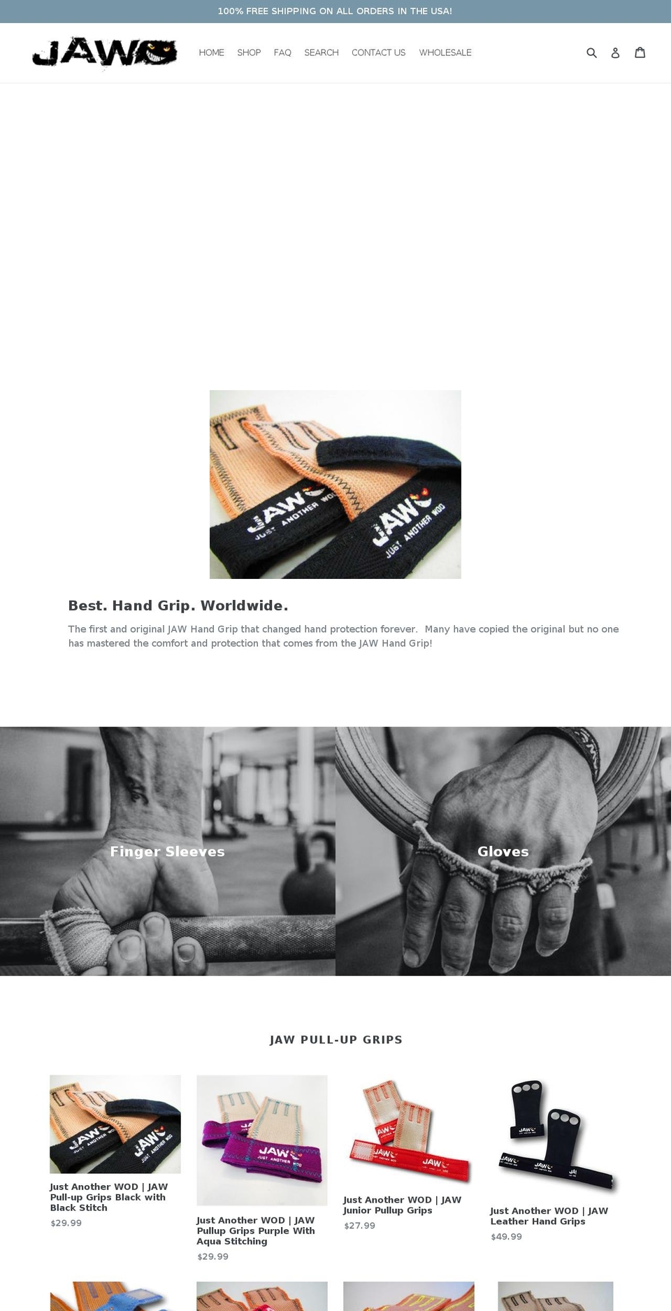 jaw-usa.com shopify website screenshot