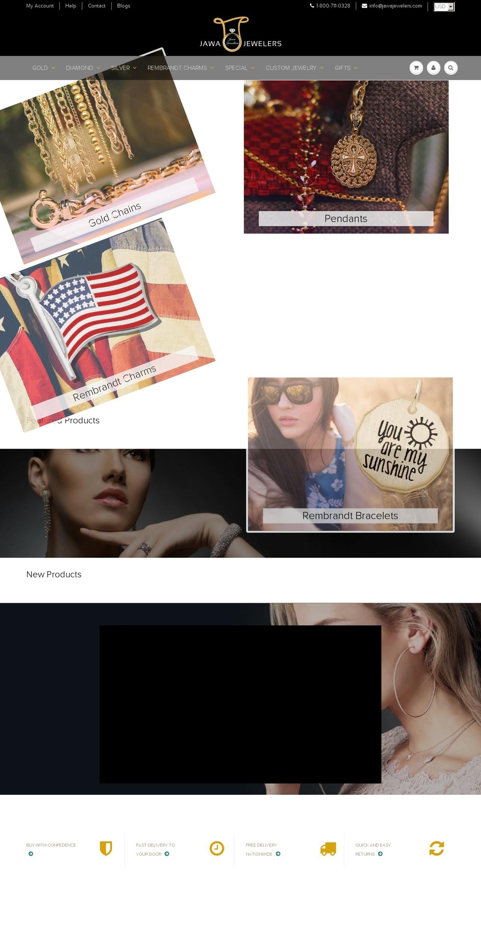 jawajewelers.com shopify website screenshot