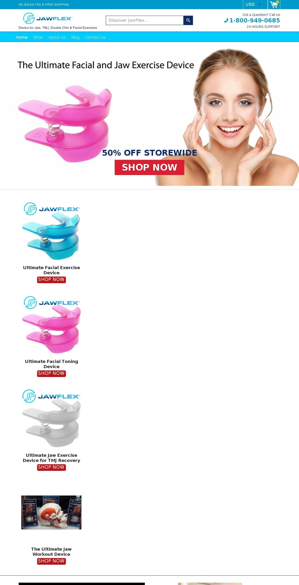 jawflex.com shopify website screenshot