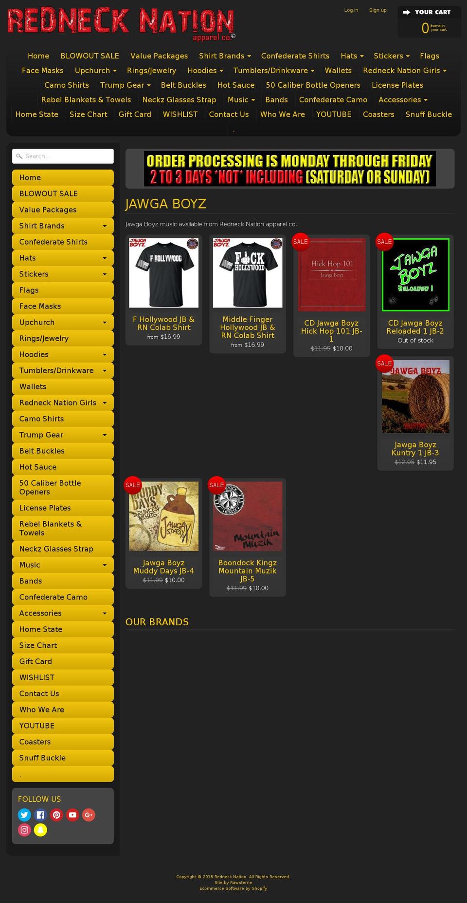 jawgaboyzgear.com — Shopify storefront screenshot