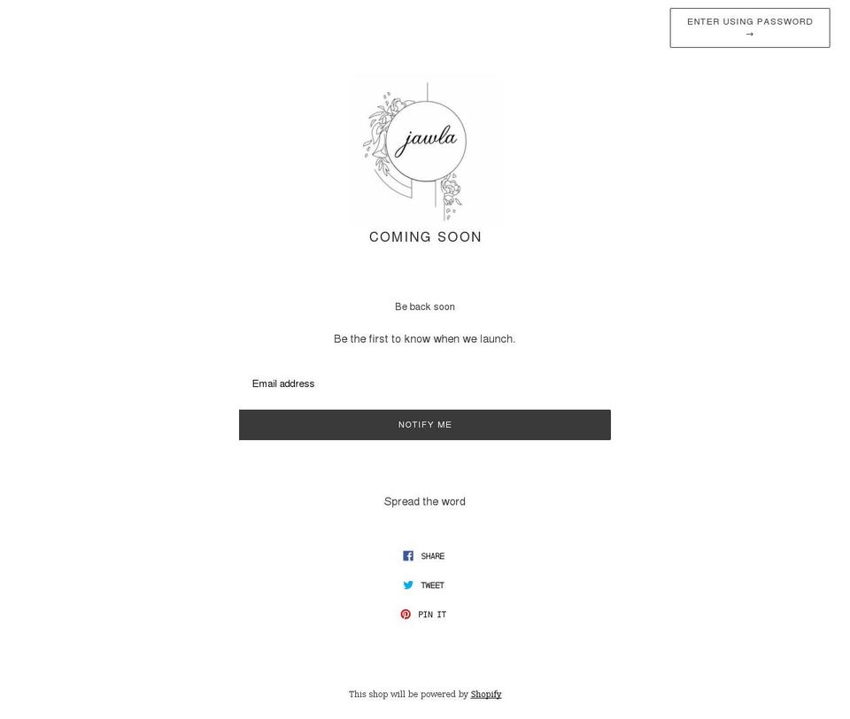 jawlaofficial.com shopify website screenshot