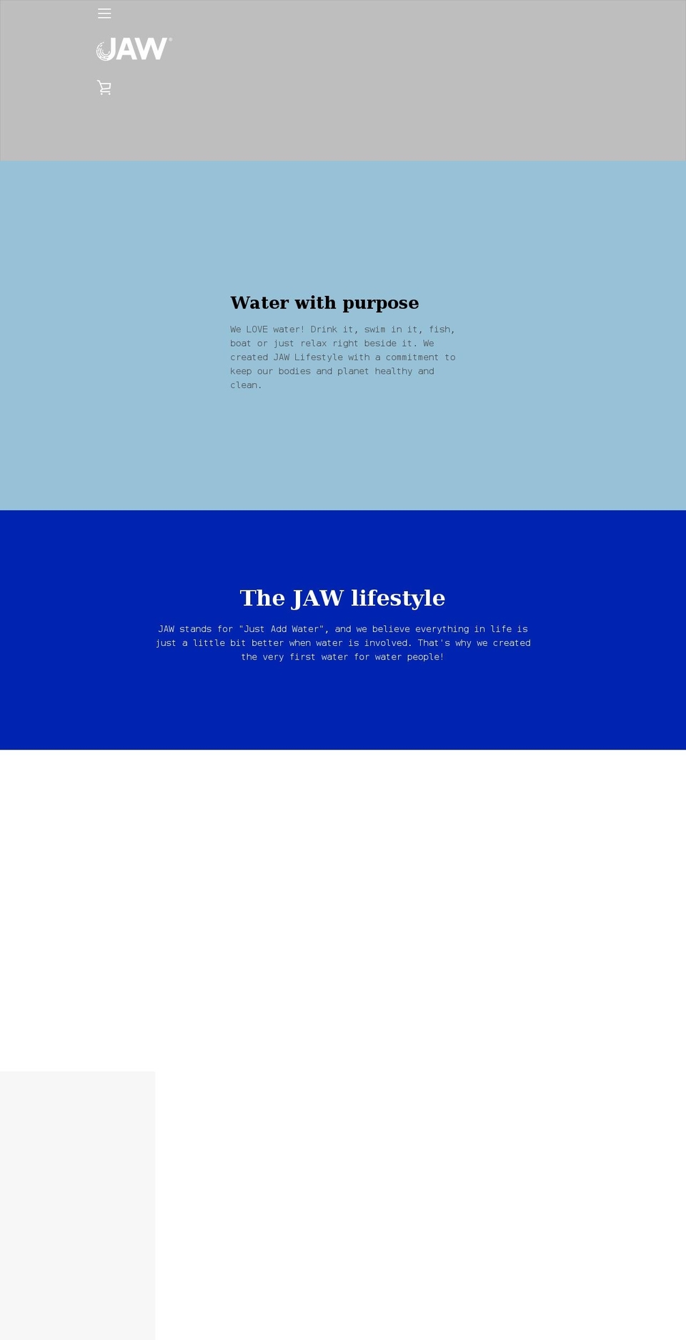 jawlifestyle.com shopify website screenshot
