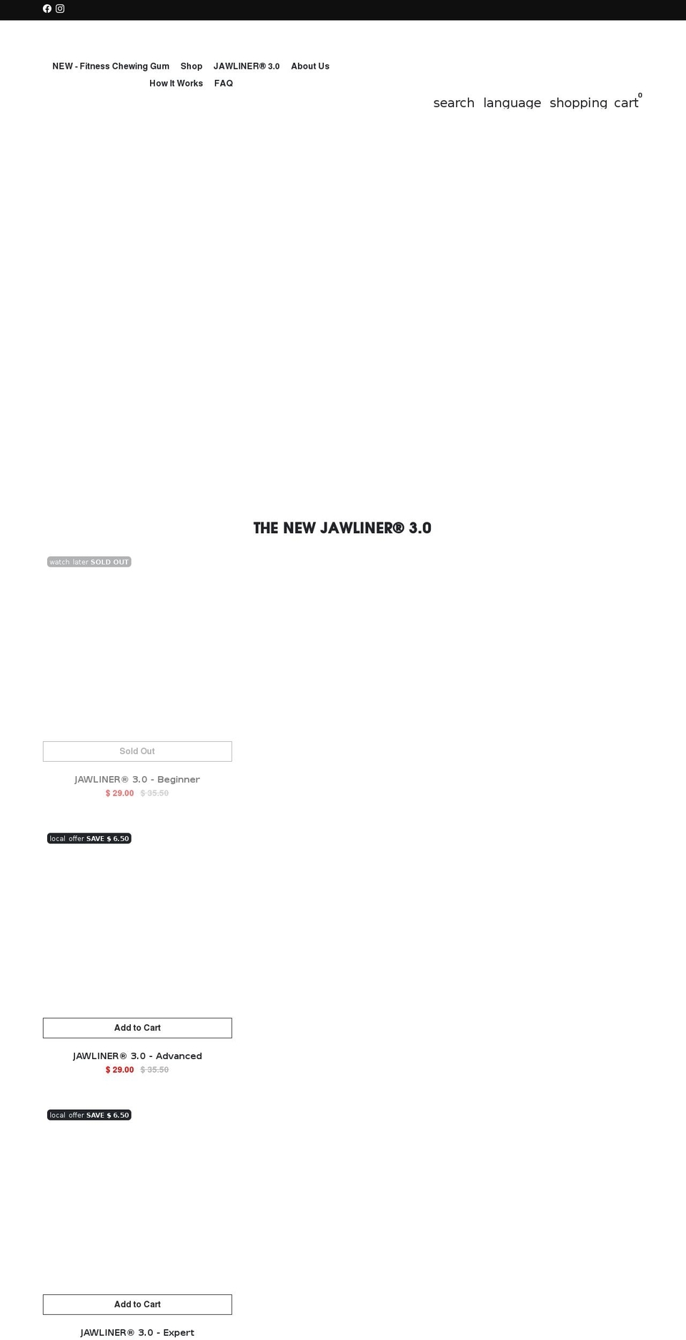 jawliner.ae shopify website screenshot