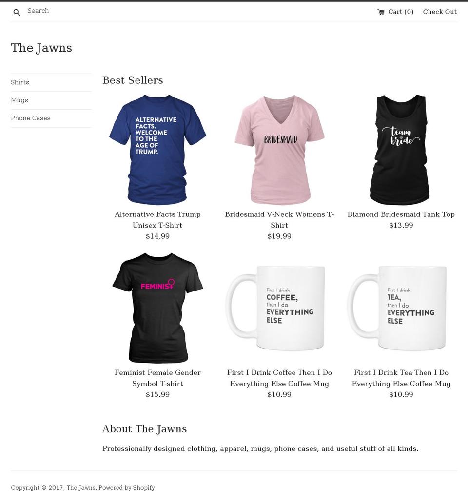 jawnstore.com shopify website screenshot