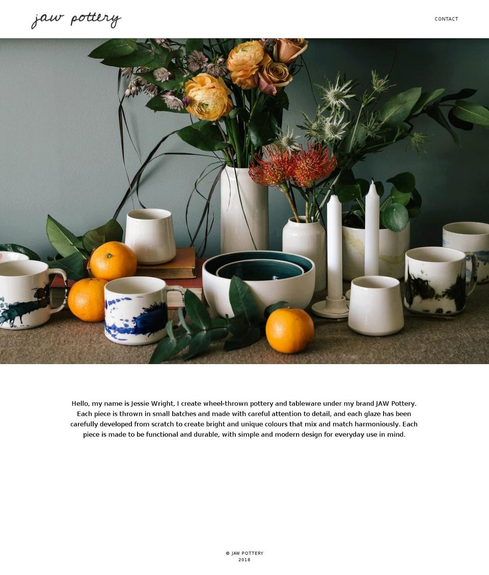 jawpottery.com — Shopify storefront screenshot