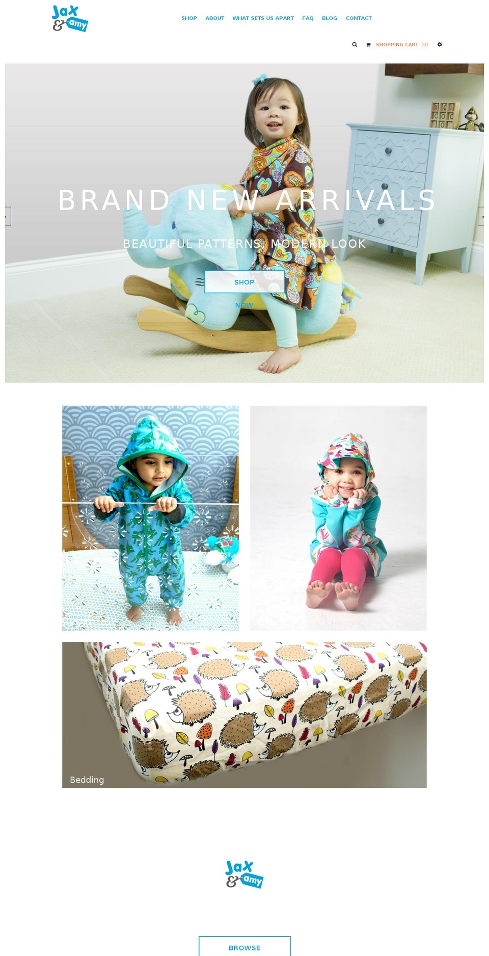 jaxandamy.com shopify website screenshot